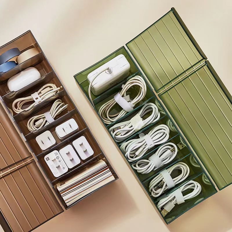 Dustproof storage cable management box hub organizer box desktop data ...