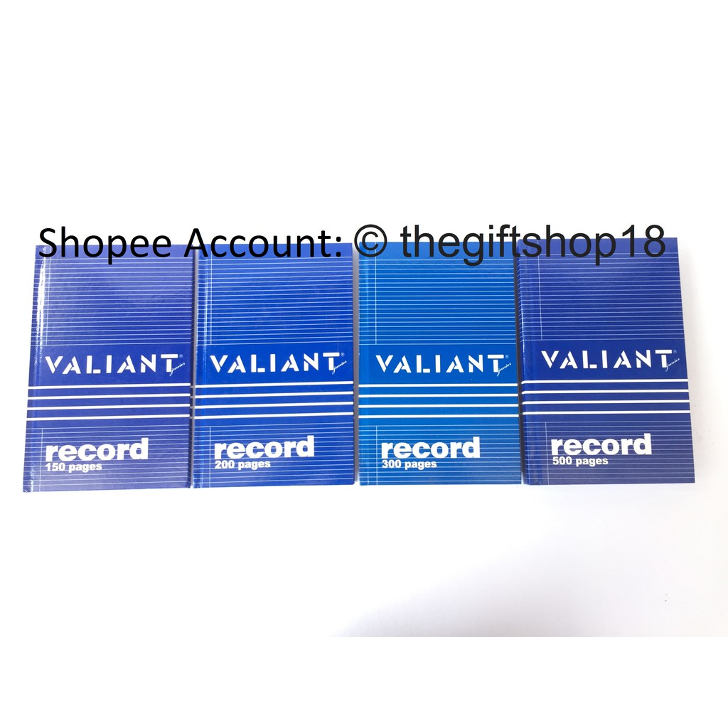 Valiant Record Book Regular and Junior Size Shopee Philippines
