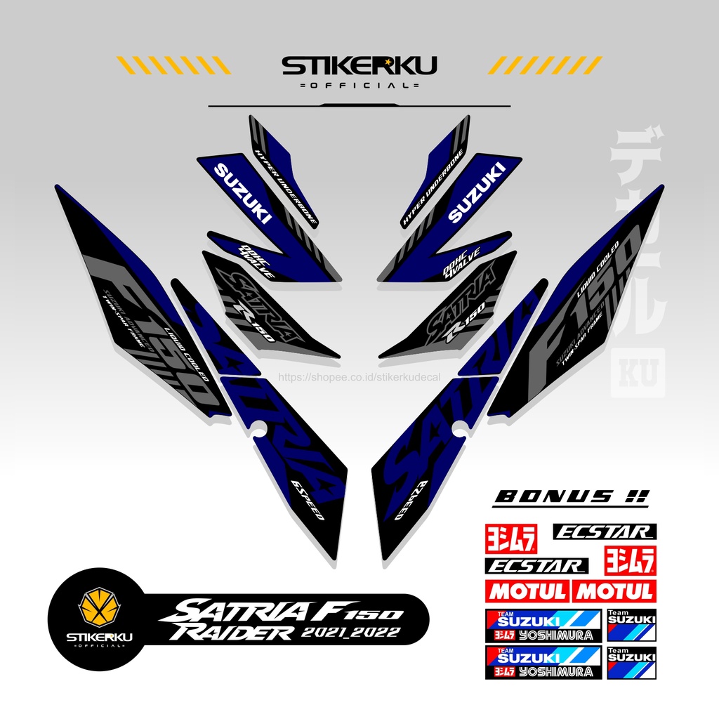 Suzuki SATRIA 150 / F150 / SATRIA F 150 / 2016-2022 / STICKER ...