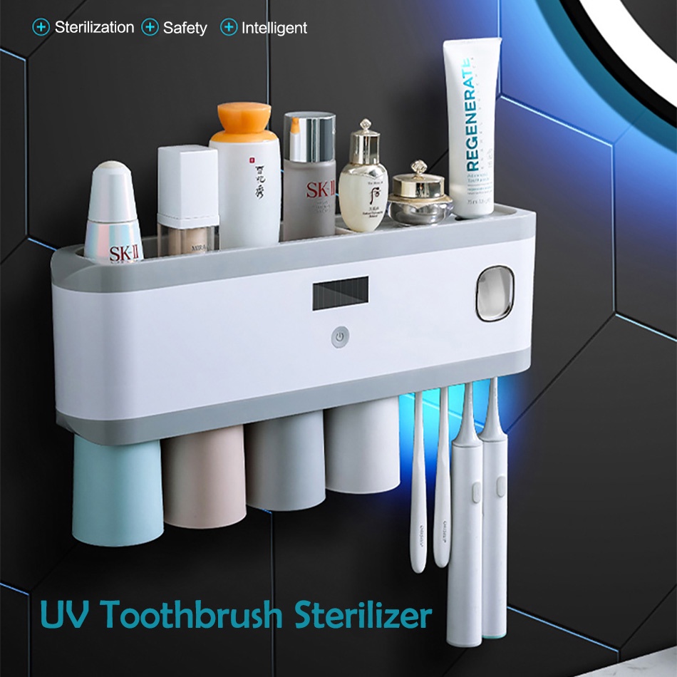 UV Toothbrush Sterilizer Solar Energy Tooth Brush Holder Automatic ...