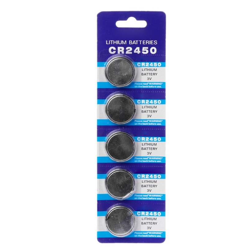 1Packs/5PCS CR2450 Battery 3V CR 2450 CR-2450 Coin Button Cell ...