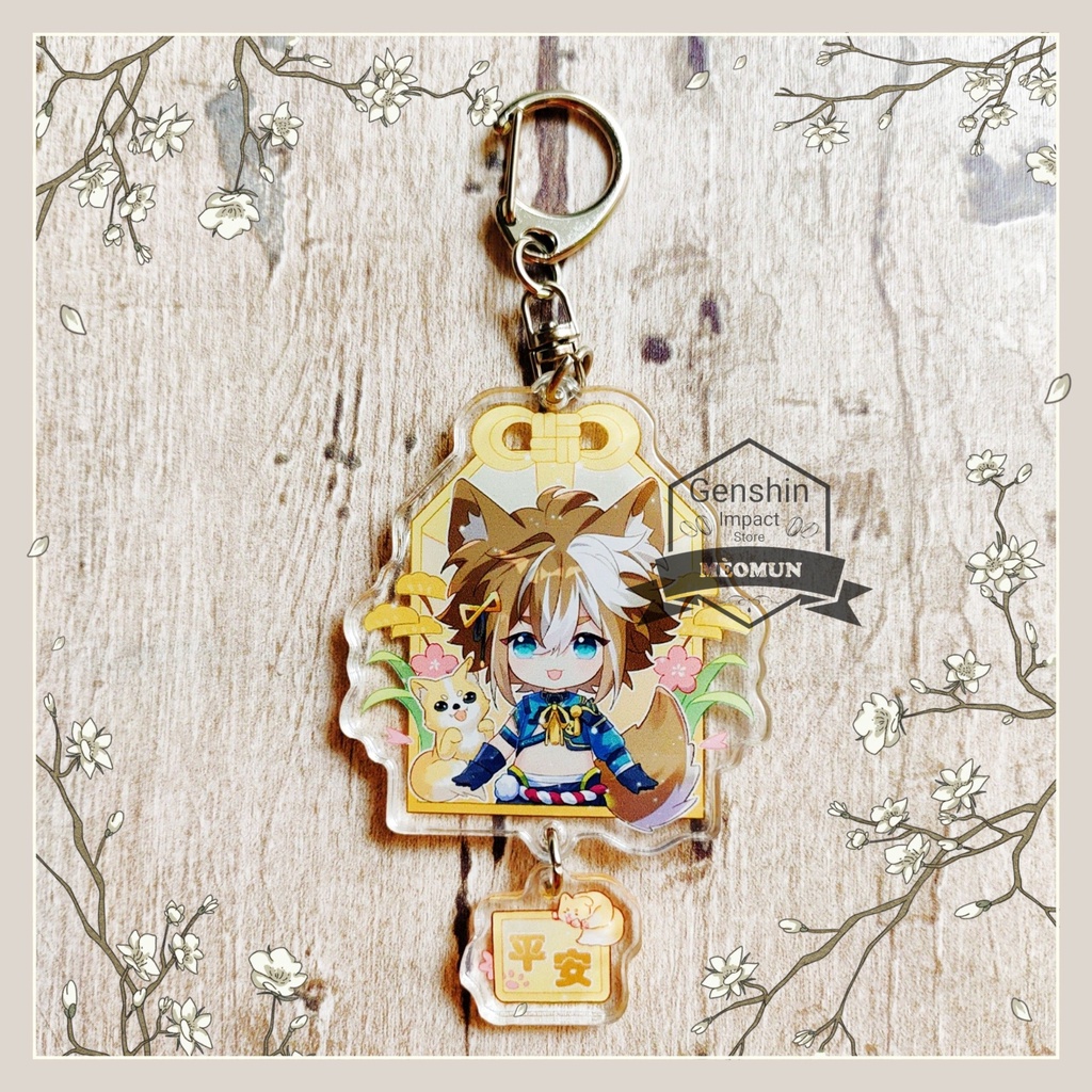 Gorou Genshin Impact M15 keychain (printed in the middle of acrylic ...