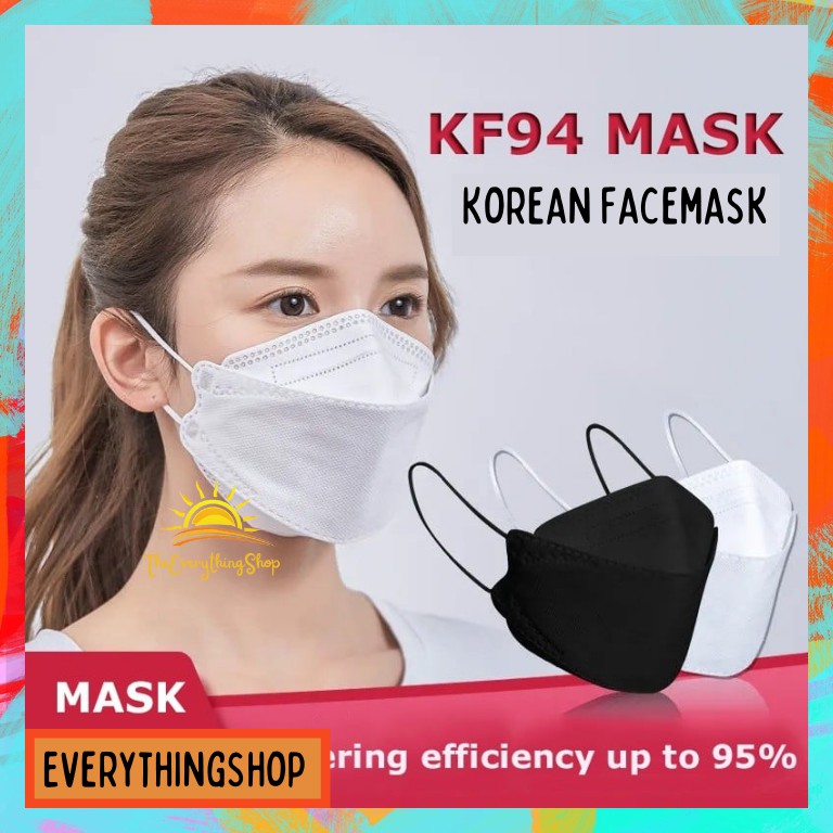 1PC KF94 Korean Mask Nonwoven Protection Filter 3D Anti Viral KN94