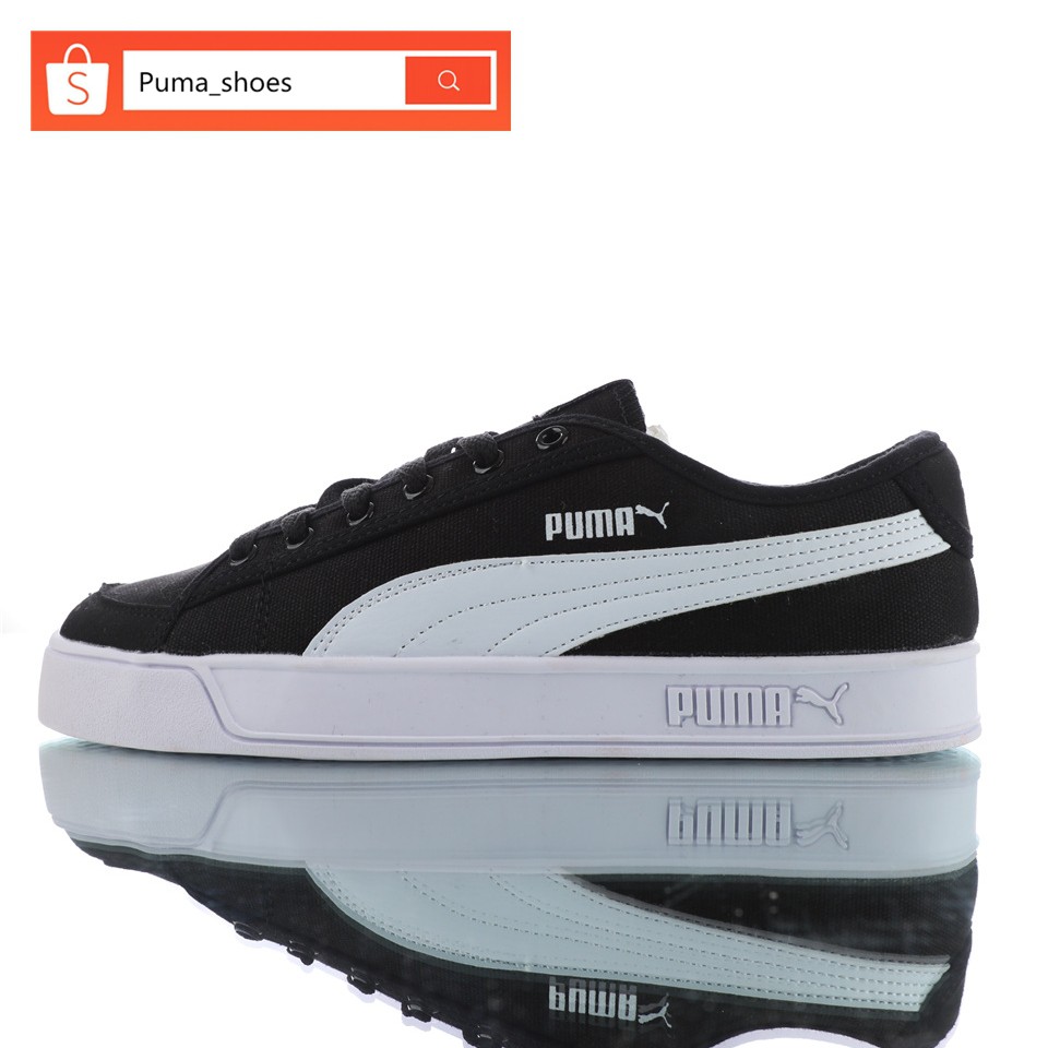 Puma canvas outlet shoes black