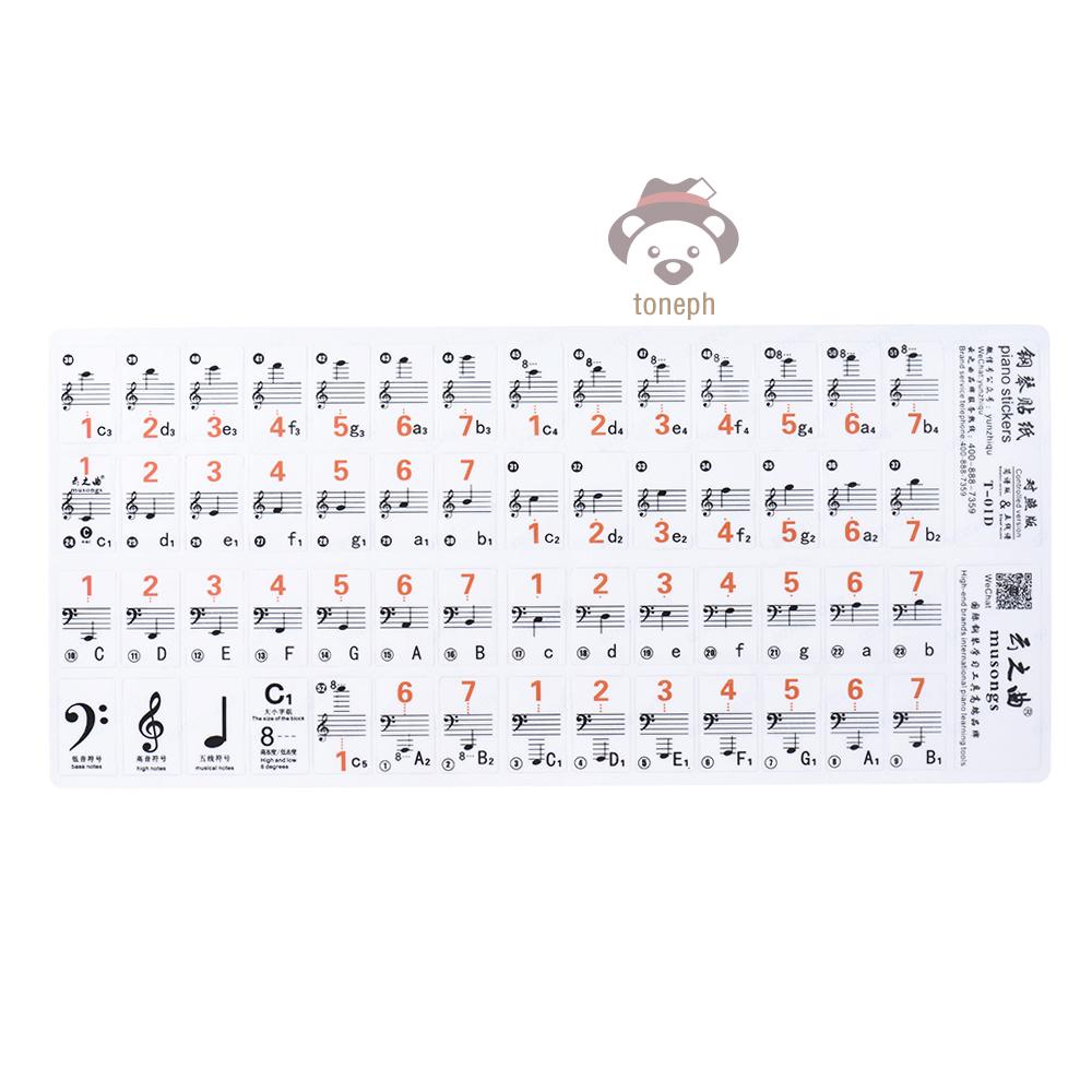 [Topiph]Transparent 37 49 61 Electronic Keyboard 88 Key Piano Stave ...