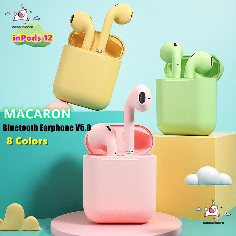 earphones Macaron i12 TWS Bluetooth Earphone 5.0 Wireless