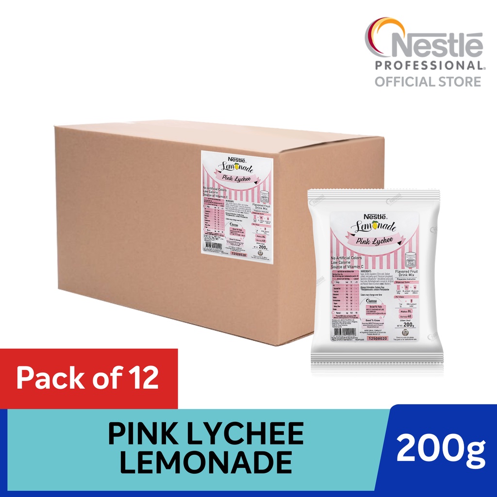 NestlÉ Pink Lychee Lemonade 200g Pack Of 12 Shopee Philippines