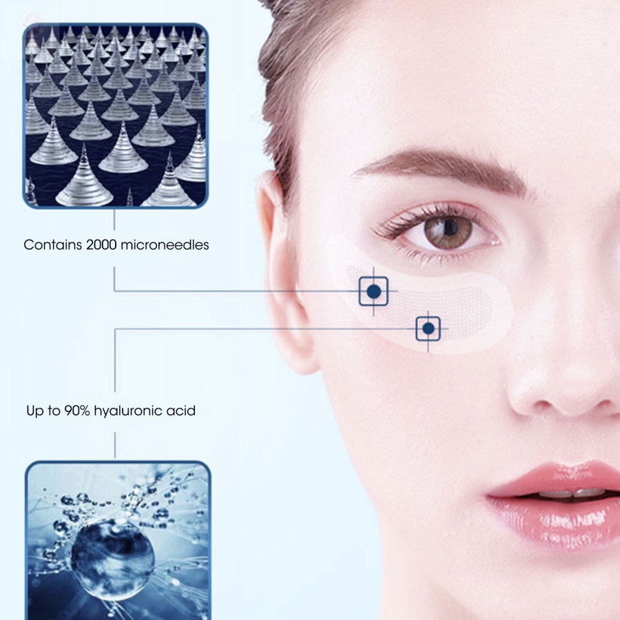 GLAMN Hyaluronic Acid Microneedle Eye Patches Mask For Anti Wrinkle