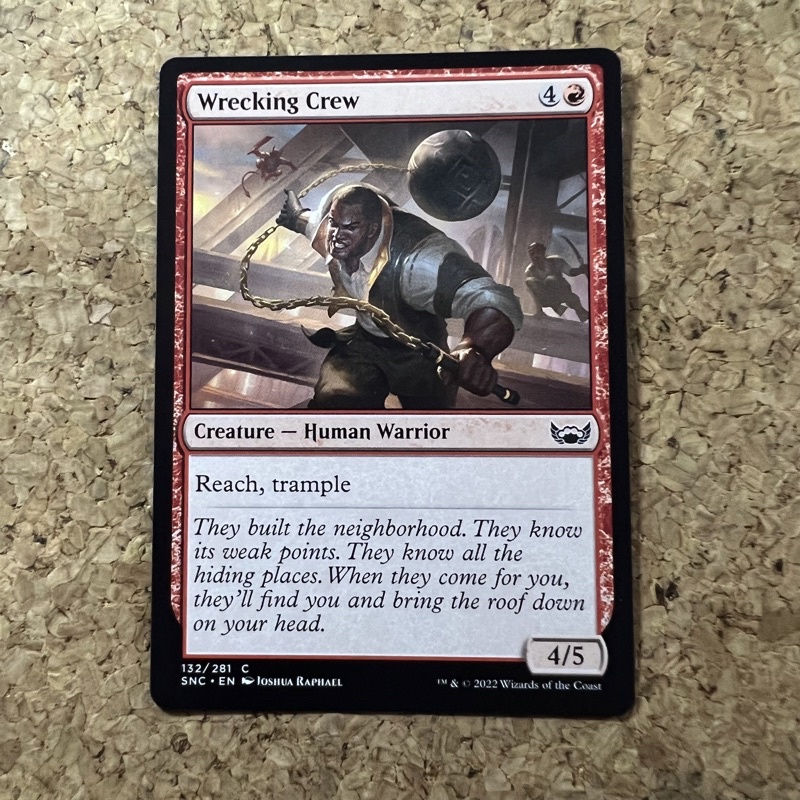 MTG WRECKING CREW HUMAN WARRIOR STREET OF NEW CAPENNA RED MAGIC THE GATHERING Shopee