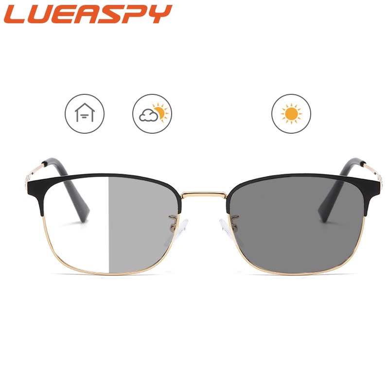 Lueaspy Fashion Anti Radiation Photochromic Eye Glasses For Women Men Replaceable Lens Computer 1633