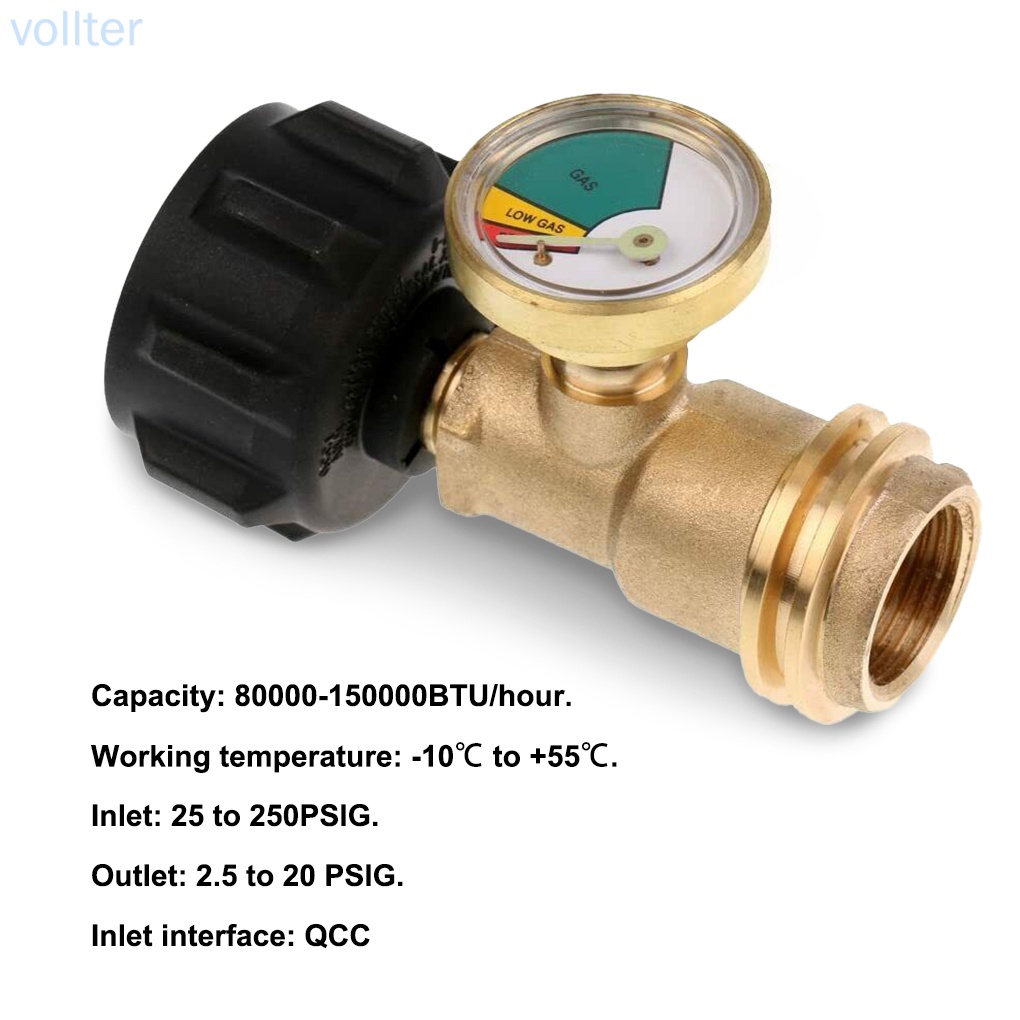 Fuel Canister Air Pressure Gauge Pressure Level Indicator Meter Camper