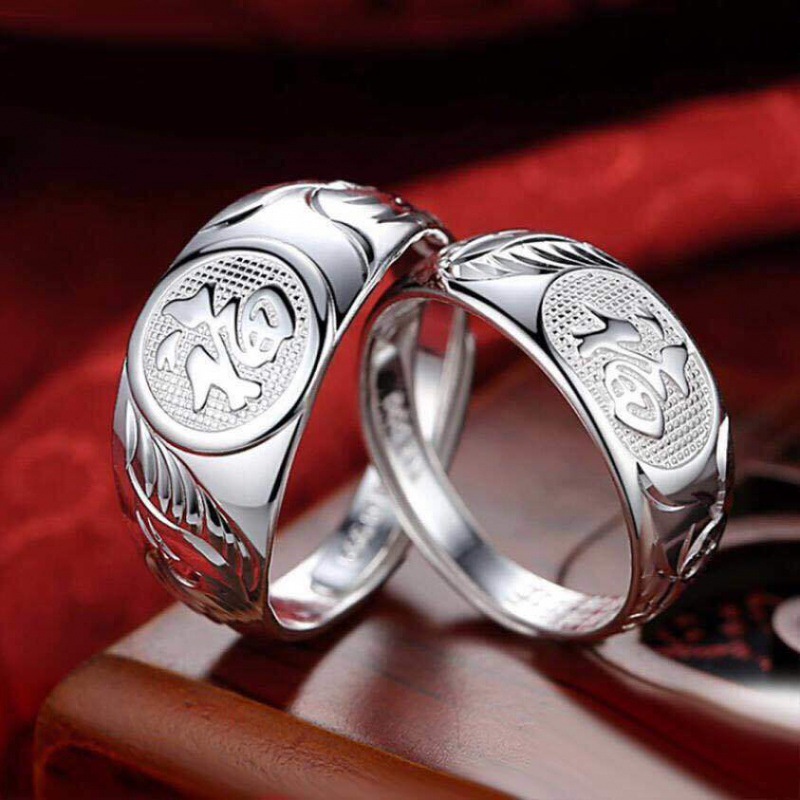 XIMILU⭐Thai Silver Ring Men's Fortune Character Father Gift Plus Size ...