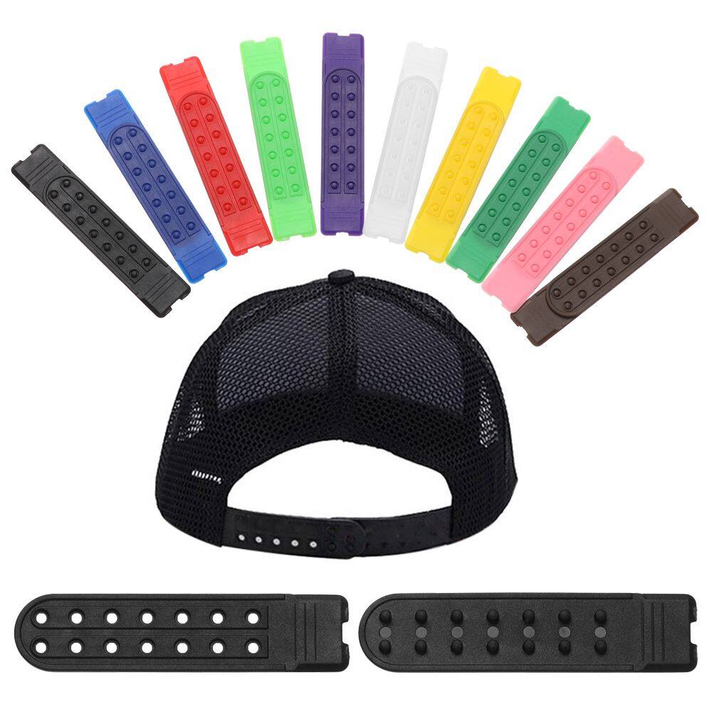 JAYQQ 5 Sets Hot 14 Holes Colorful Baseball Cap Clip Strap Snapback Extender Snapback Strap