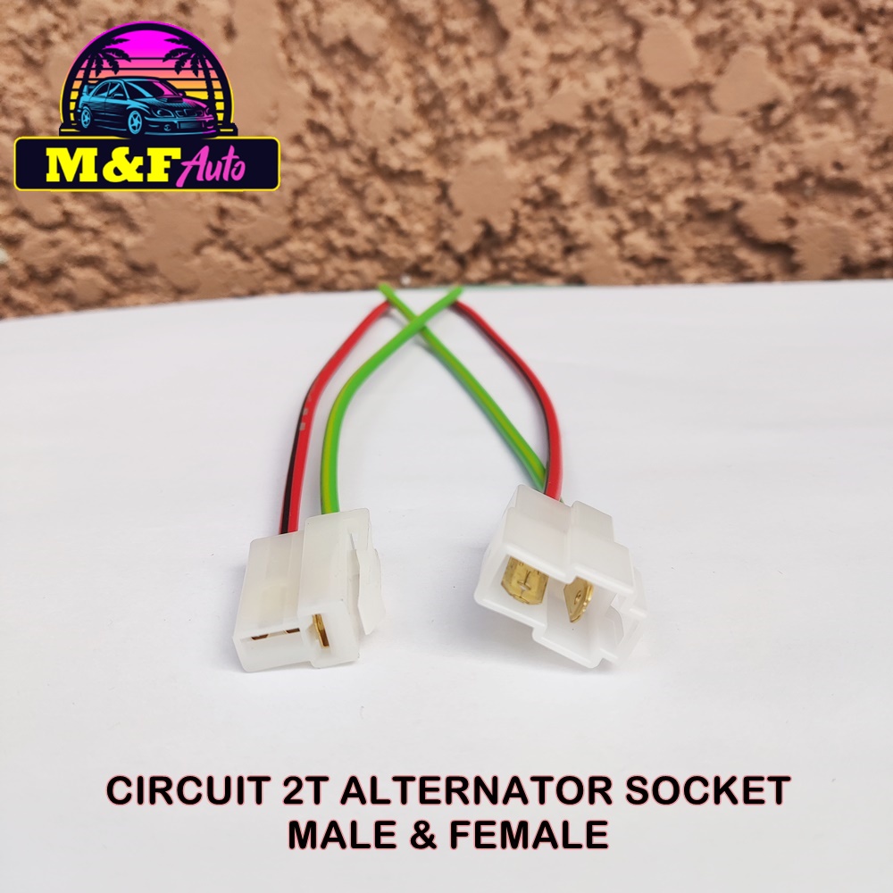 Circuit 2T Alternator Terminal Alternator Socket Male and Female Set