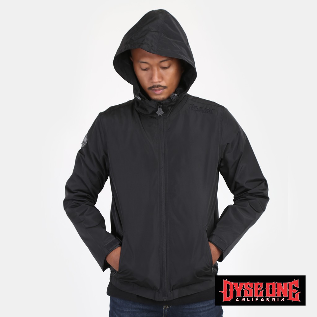 Nylon jacket outlet with hood