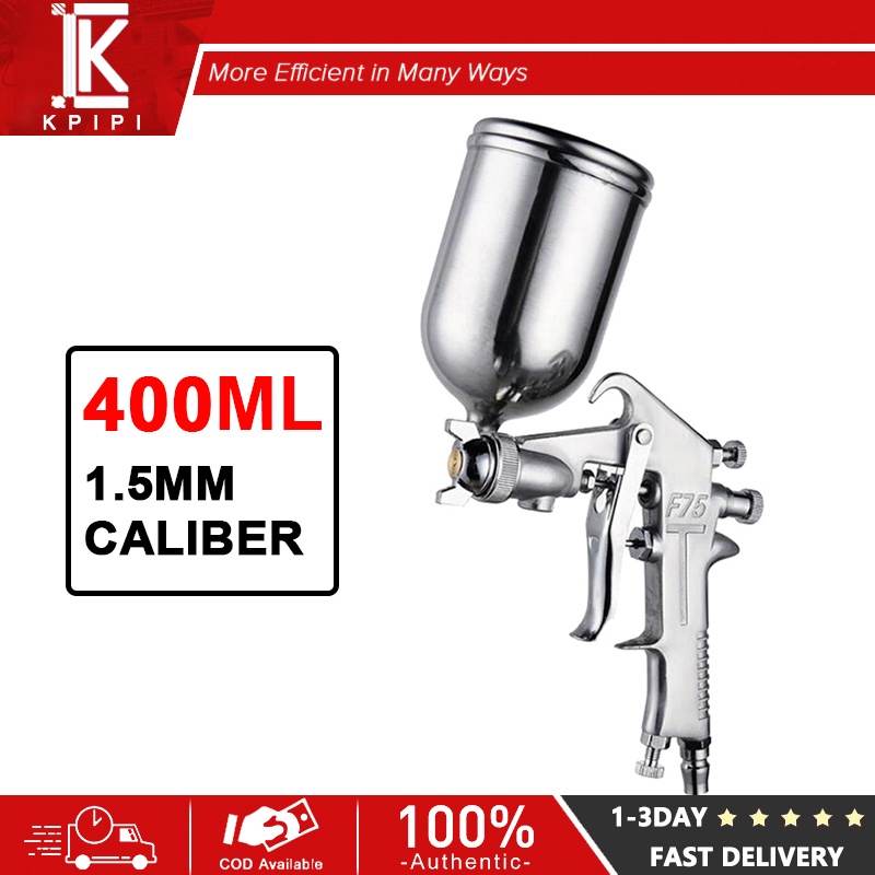 Flea 【COD】Professional spray gun F75 400ML air spray gun pneumatic