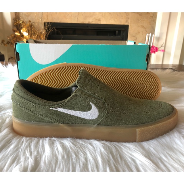 Men's sb zoom hotsell stefan janoski slip-on brown