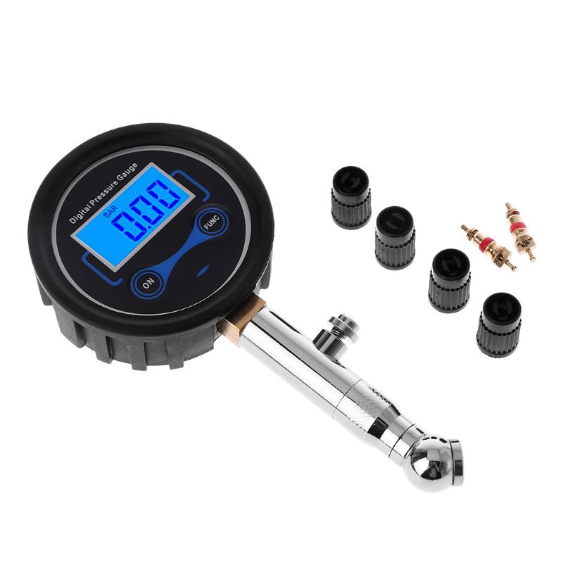 Digital Tire Pressure Gauge 200 PSI - Accurate Air Meter For Car, Truck, Motorcycle - Aluminum Universal
