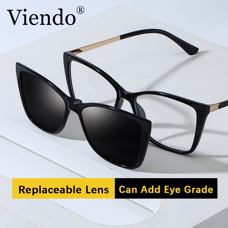 Viendo Clip On Sunglasses With/Without Graded Glasses Myopic Eyeglasses