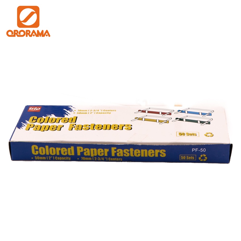 Fasteners Trio Brand Plastic Colored Fasteners 70 Mm 50 Paper Fasteners