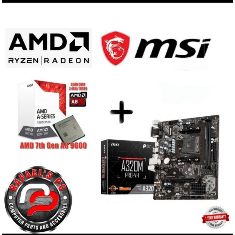 A8 9600 AM4 A320M DDR4 BUNDLE Shopee Philippines