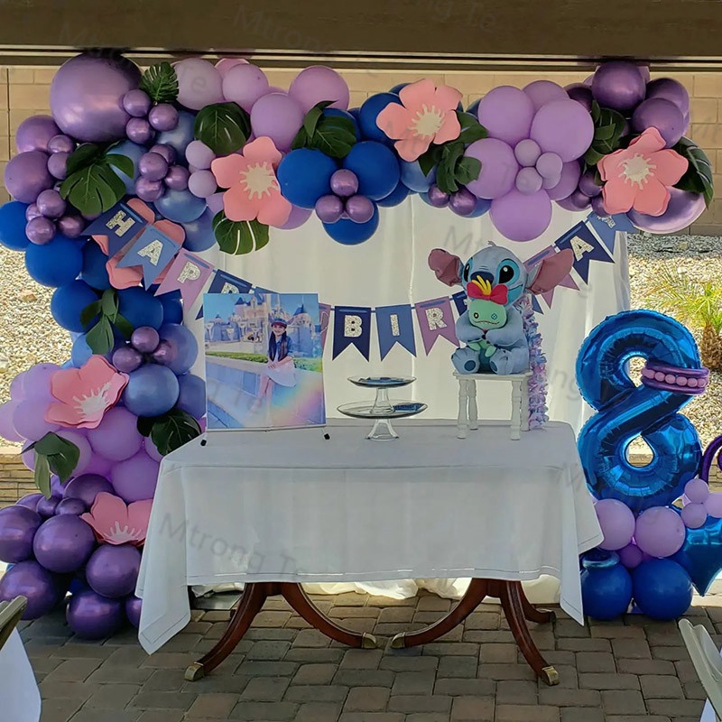 Discount Promo 1Set Lilo Stitch Arch Kit Garland Foil Helium Balloons ...
