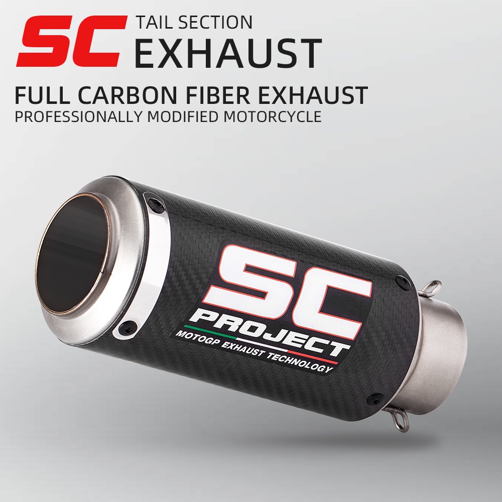 Sc Project Mufflercarbon Muffler General Motorcycle Exhaust Muffler 51mm60mm Caliber Shopee 9999