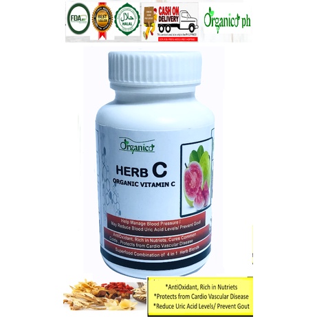 Most Effective Herb C Organic Vitamin C (100cap x 500mg Each) | Shopee ...