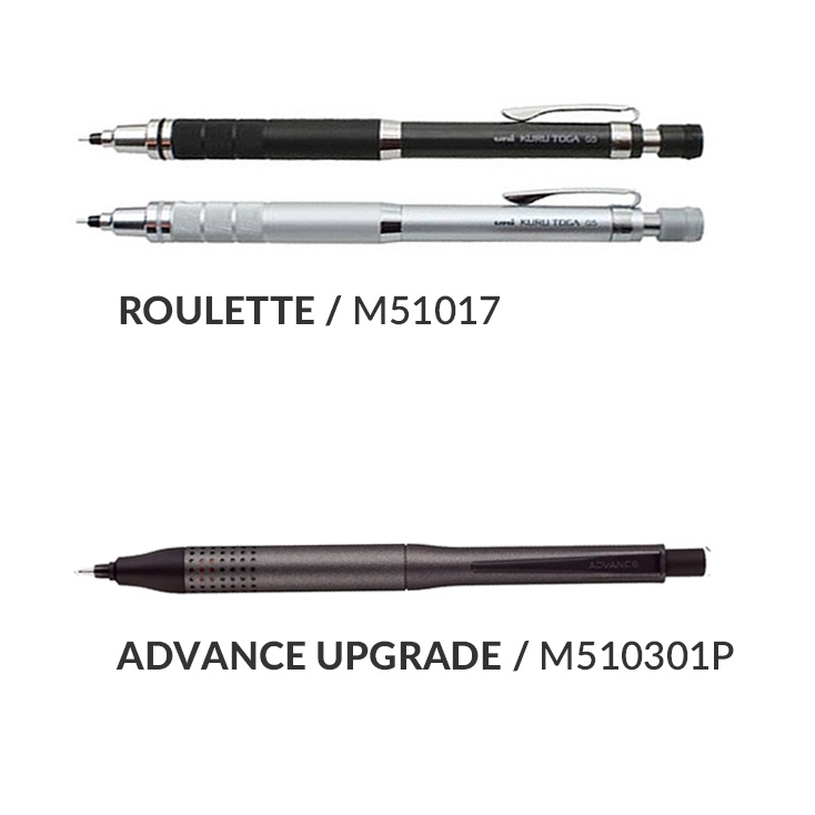 UNI KURU TOGA Roulette / Advance Upgrade M51030 Mechanical Pencil — Made in  Japan