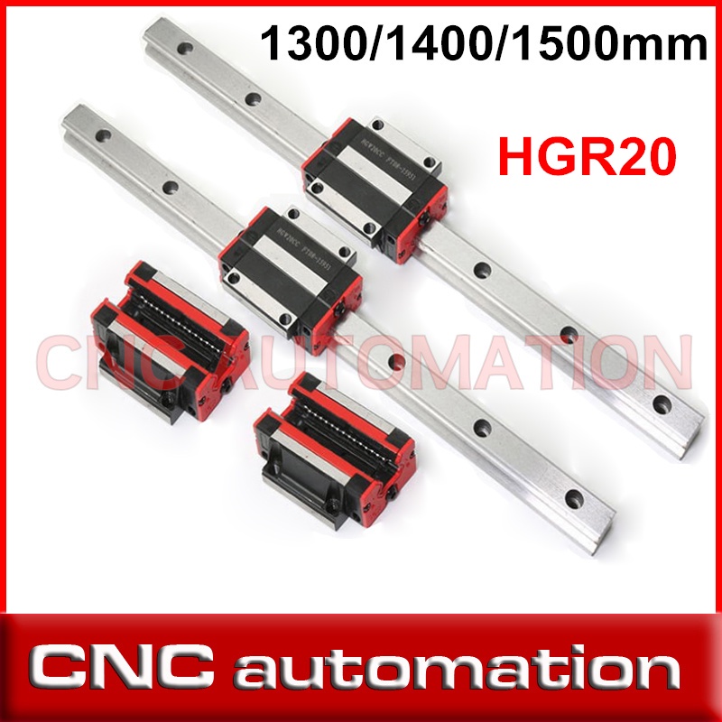 20MM 2pcs linear rail HGR20 cnc parts and 4pcs HGH20CA or HGW20CC ...