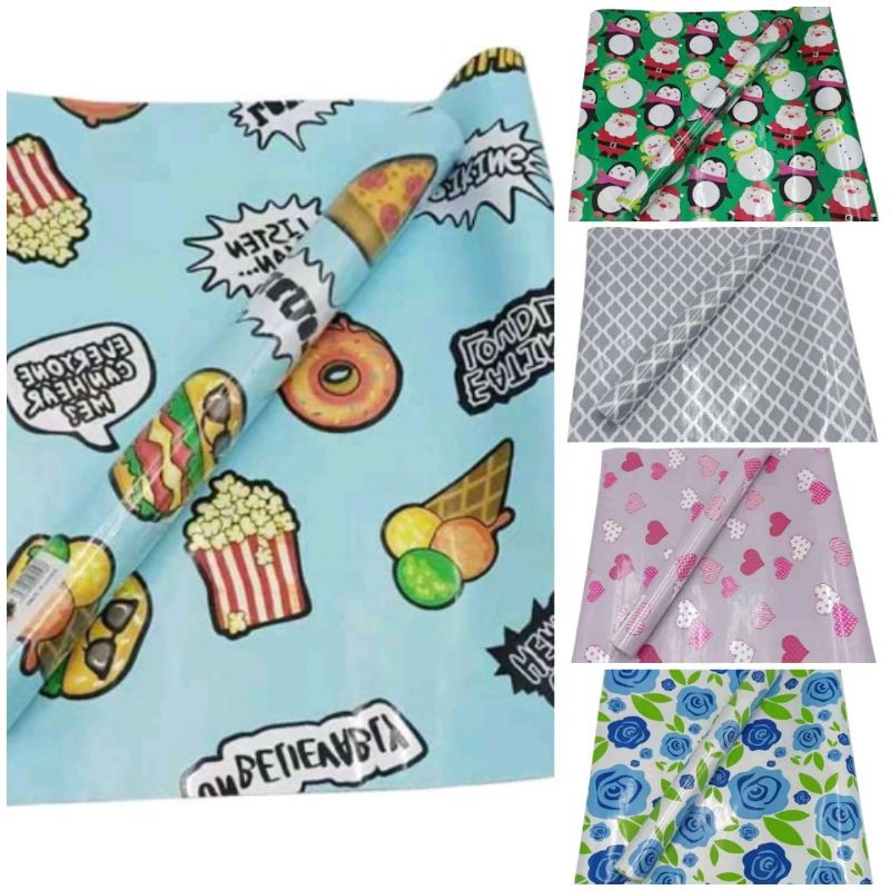 AKT 10 Meters Wall Paper PVC Membrane Waterproof Adhesive Wall Sticker ...