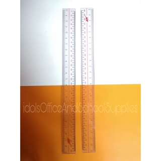School Smart Flexible Plastic Ruler, Inches and Metric, 12 Inch Size, Clear,  Pack of 36
