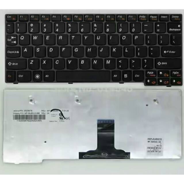 DE - Schwarz/Weiß Tastatur Keyboard Komp. Für Lenovo IdeaPad S10