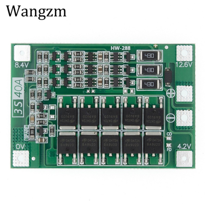 3S 40A Li-ion Lithium Battery Charger Lipo Cell Module PCB BMS ...