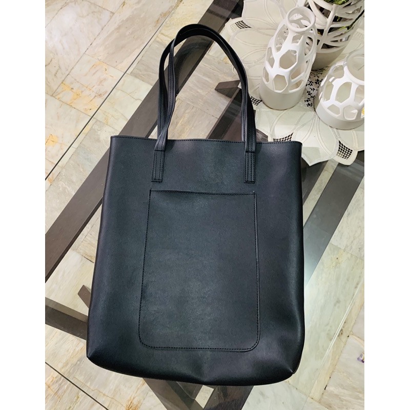 Leather tote 2025 bag shopee