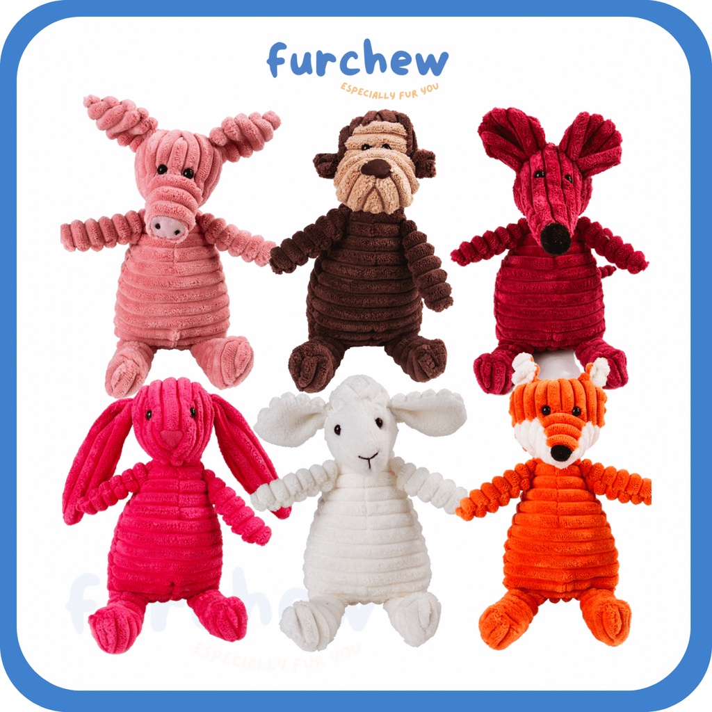 [SG] Pet Plush Animal Chew Squeaker Toys for Dogs, Puppies, Cats ...