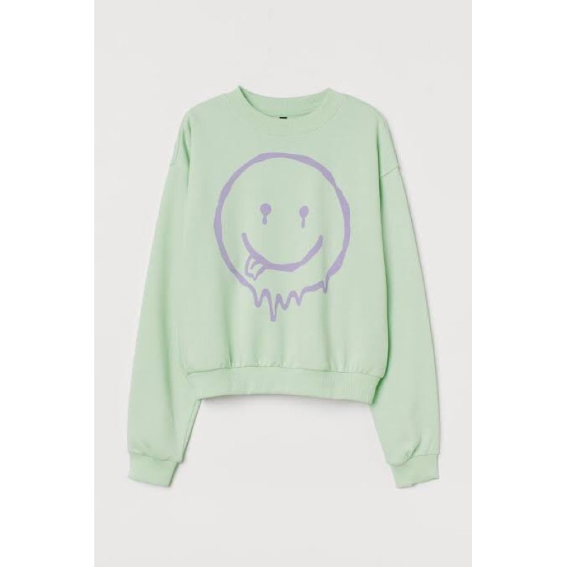 SMILEY H M DIVIDED SWEATSHIRT Shopee Philippines