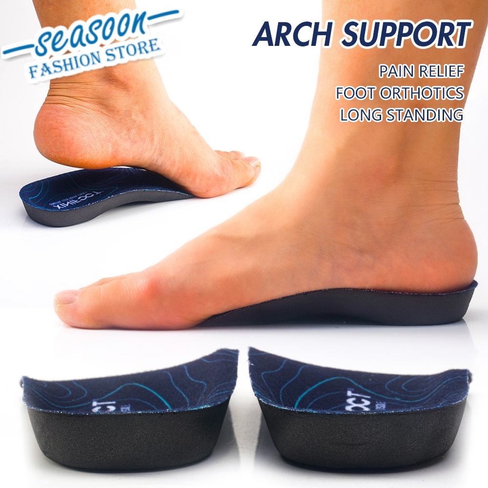 Pair Eva Sport Arch Support Half shoes Pad Flat Foot Orthotics insole for  men and women