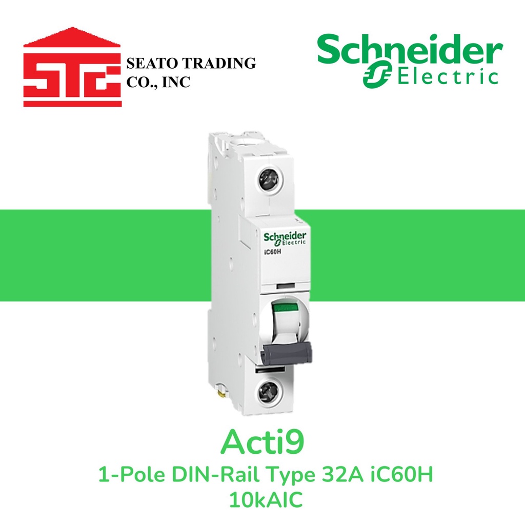 BREAKER - Schneider Acti9 IC60H 1P 32A C DIN-Rail Type Miniature ...