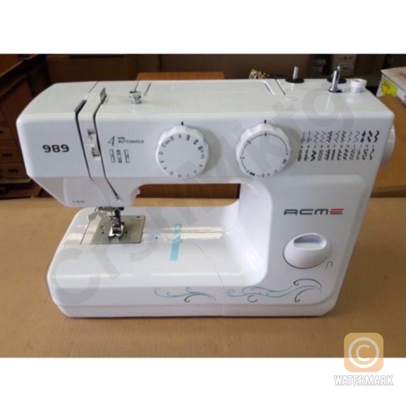 ACME MULTIFUNCTION PORTABLE SELF-THREADING SEWING MACHINE MODEL 989 ...