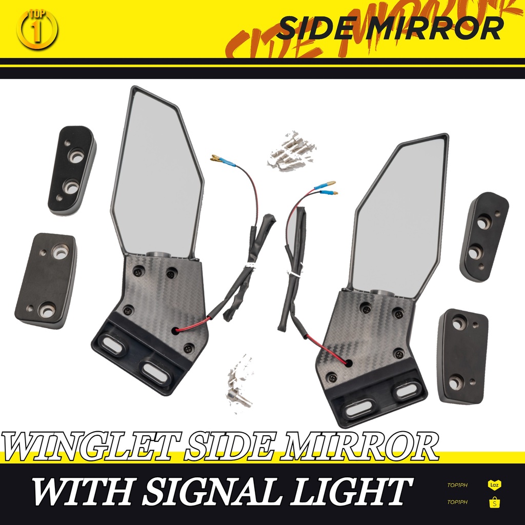 TOP1 RACING PROTAPER Winglet Side Mirror With Signal Light For Nmax