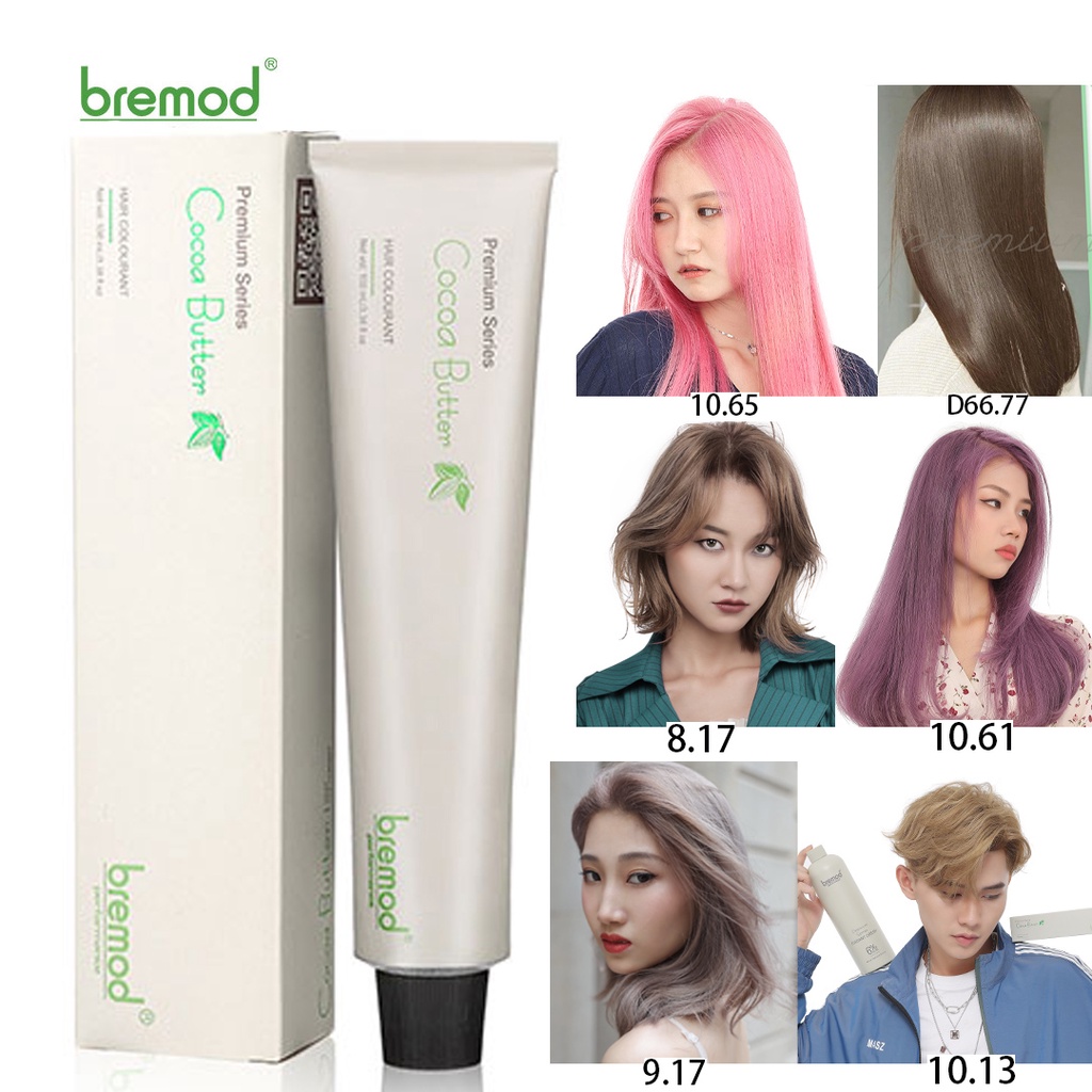 Bremod Premium Cocoa Butter Hair Color Dyed Cream Fashion Light Ash ...