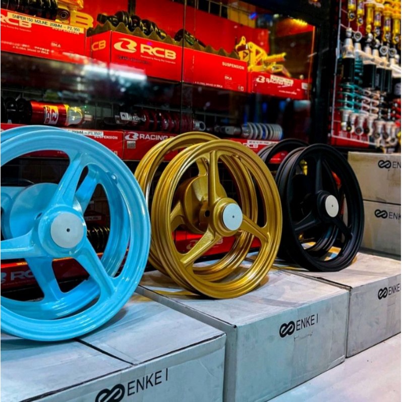 SALE! 3 Spokes Enkei Mags for Mio Sporty & Honda Click 1.6x14 /1.85x14 ...