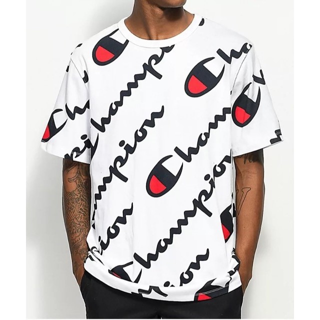 Champion all discount over print shirt