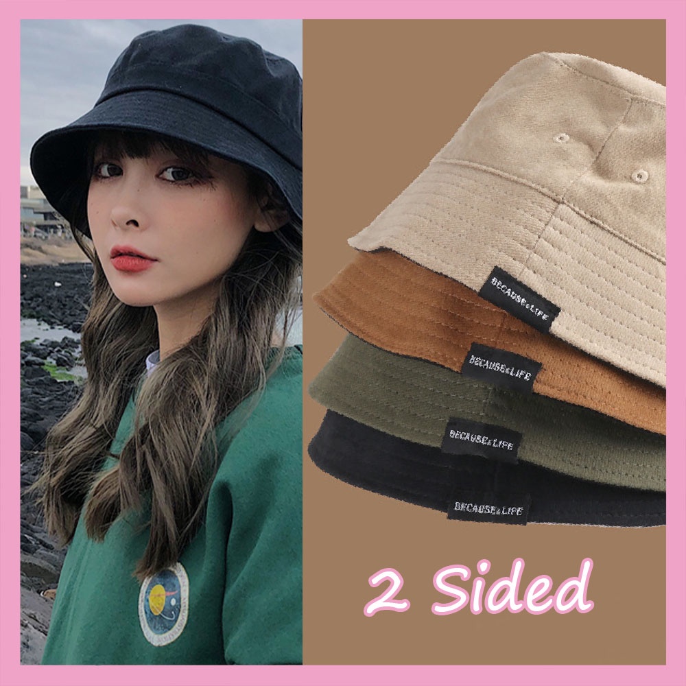 ATRENDS Two Sided Fisherman Bucket Hat Sun Protection Cap Women Men ...