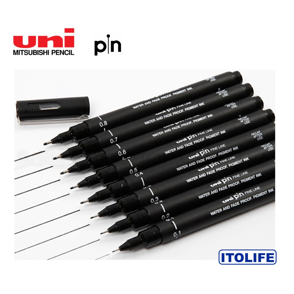 Uni Pin Pigment Ink Fineliner Pen - Black Ink – Bunbougu