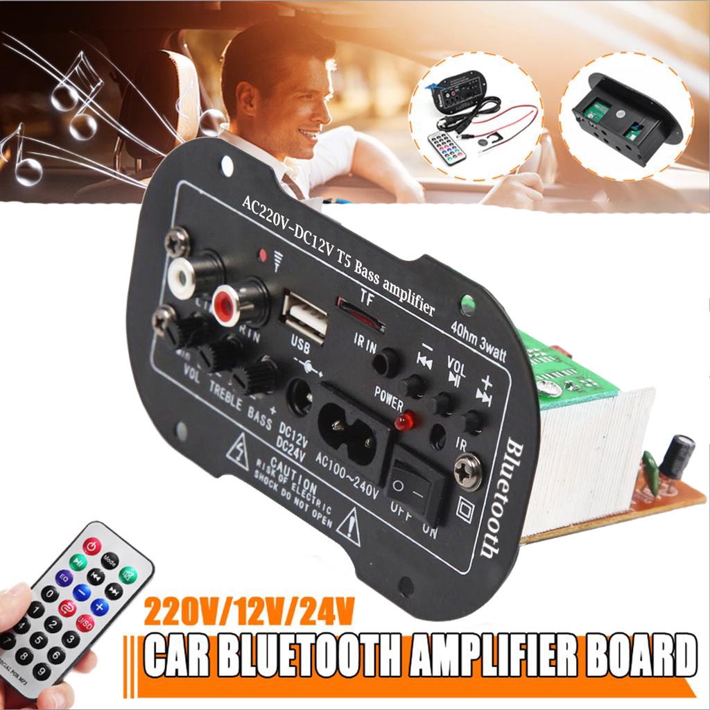 Bass Power Amplifier 220V Bluetooth HiFi Bass Power AMP Mini Car