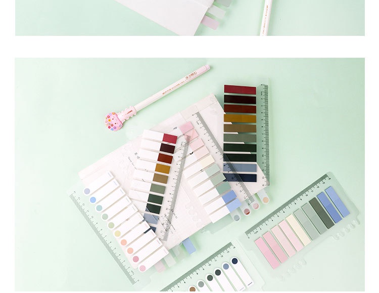 Sticky Index Tabs Morandi Sticky Tabs,Writable Page Notes with Ruler ...