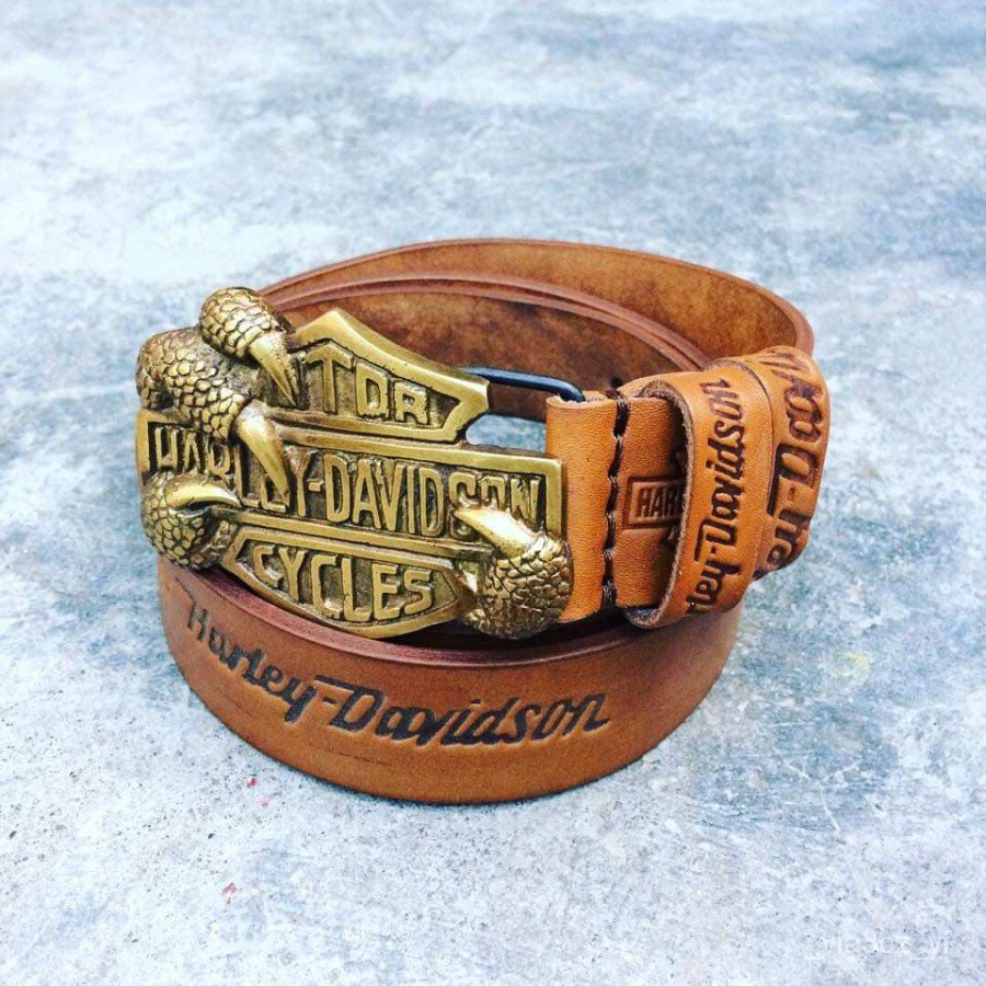 Harley davidson belts cow on sale leather