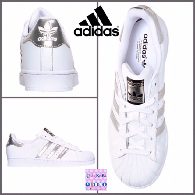 Superstar with outlet silver stripes